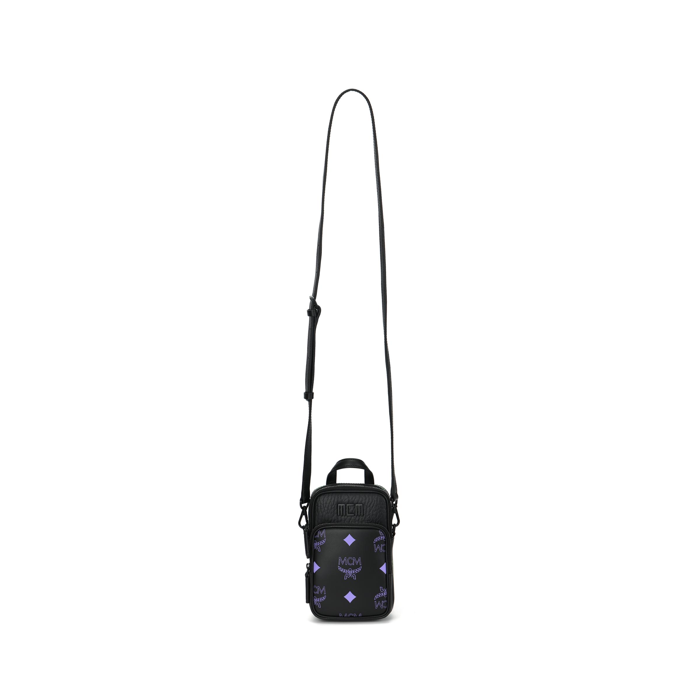 MCM Monogram Print Kunstleer Mini Tote Bag Unisex tassen Zwart MMRCSSX04U6001 Basic Set (Bag+Dust Bag)
