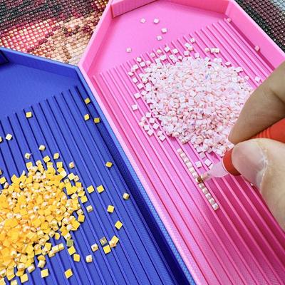 DIY Craft Large Diamond Painting Tray Large Capacity Beading Plates Beads Sorting Storage Tray Embroidery Plastic