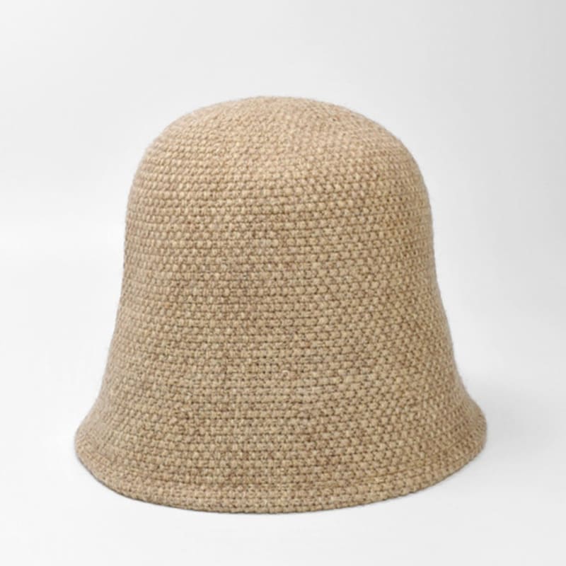 

LALA Wool Handcrafted Knit Hat - Beige ONE