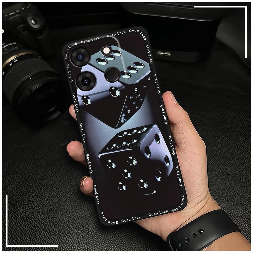 Dirt-resistant Back Cover Phone Case For Infinix X6515/Smart7 Global/Tecno POP7 Fashion Design Soft Case Silicone Cute