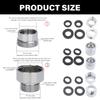 2Pcs Kitchen Tap Connector Stainless Steels Faucet Adaptor Tap Fittings Connector for Garden Hoses Water Filter Enduring