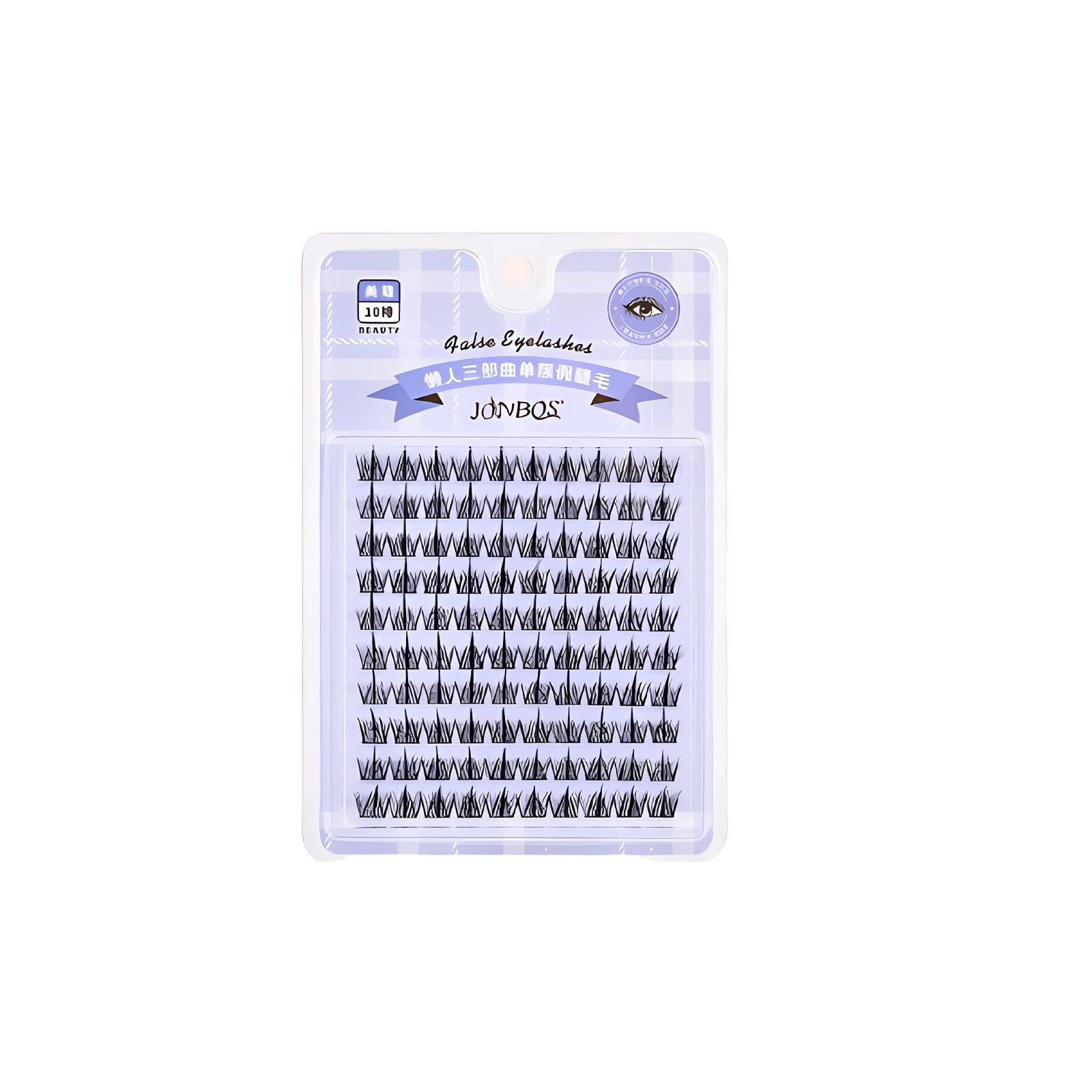 

KIADZIE False Eyelashes, Black, Gentle Curl, Three-Part Curl Design, Natural-Looking, Lightweight and Easy to Use (03-Lazy)