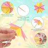[4 Styles] Cocktail Drink Umbrellas Picks Toothpicks - 70PCS Colorful Variations Cocktail Picks with Wooden Sticks | Mini Paper Parasols for Tiki