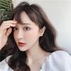 Japanese Style 3D Butterfly White Mother-of-Pearl Stud Earrings, Titanium Steel with 18K Gold Plating - Elegant Internet Celebrity Ear Accessories.
