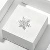 Snowflake Crystal Brooch, Silver-Tone Geometric Luxury Pin for Formal Party & Gift