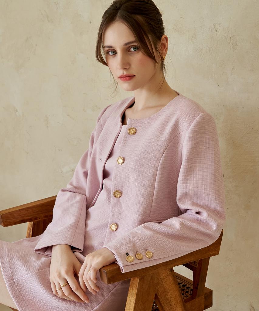 Lamaro [Set] Bonita Nate Tweed Pink (Jacket + Dress)