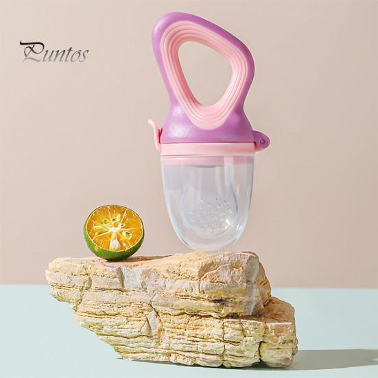 Toddler Eating Training Tool Silicone Baby Fruit Feeder Pacifier, Self Feeding And Teething Choke Prevention Relief Toy, Easy to Hold Seamless