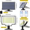 200 LED Solar Motion Lights Waterproof Solar Security Flood Lights Outdoor 3 Modes Remote Solar Powered PIR Lamp Garden Shed