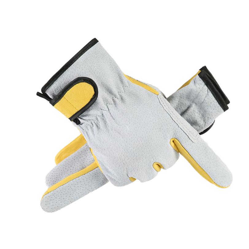 Wholesale welding gloves, short work welding labor protection, car repair, handling, garden pruning, breathable leather gloves