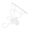 Flower Pot Hanging Hook European Style Wrought Iron Plants Hanger for Garden Patio Balcony White