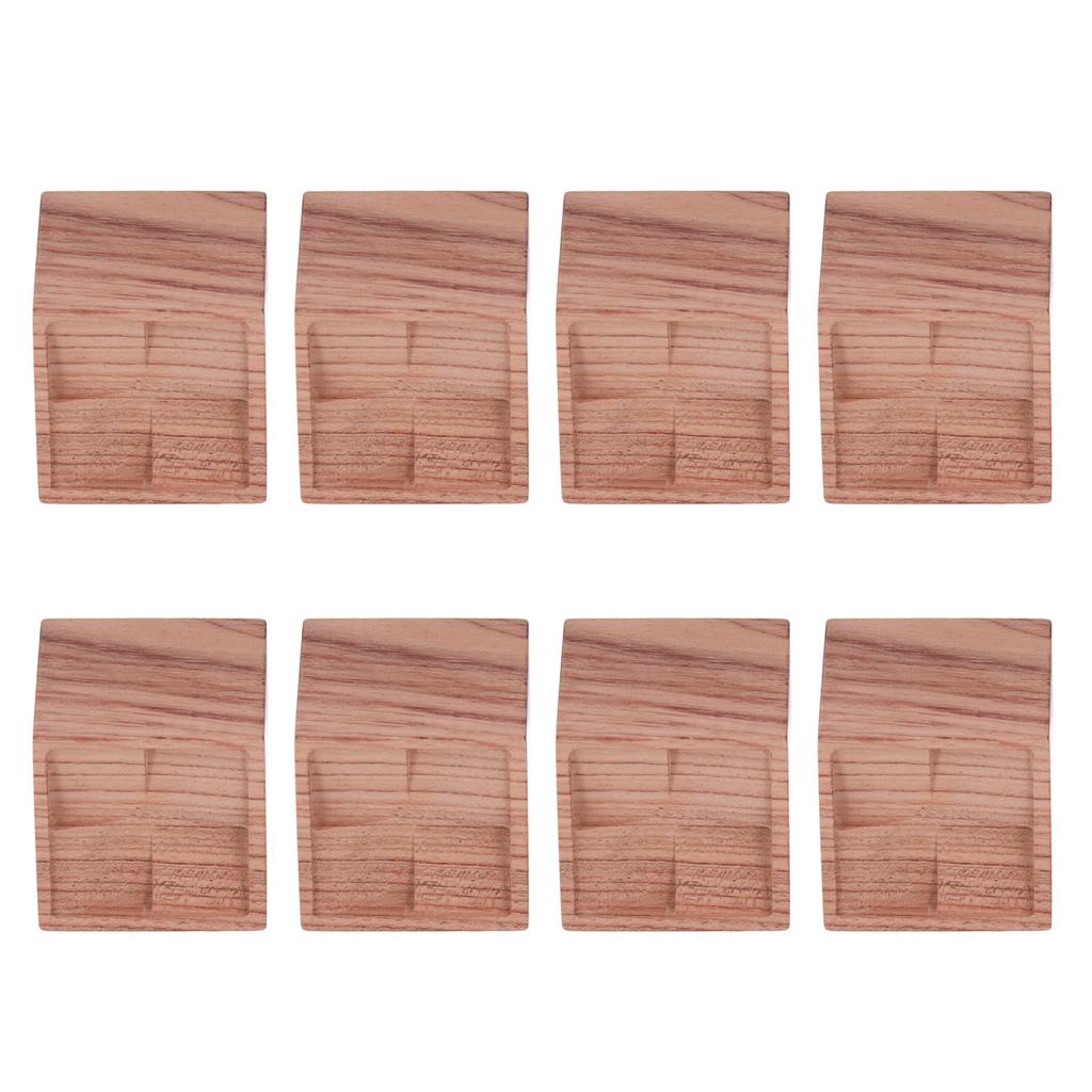 8 Stück Ätherisches Öl Diffusor Quadratisch Einfach Kompakt Rosenholz Material Natürlicher Stil Aroma Diffusor