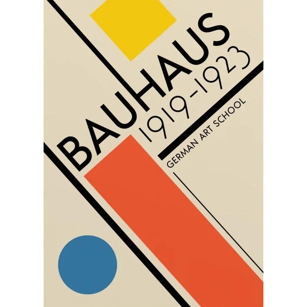 Minimalist Bauhaus Eyes Canvas Print Mid Century Bauhaus Music Vinyl Geometric Wall Art Poster for Modern Living Room Home Decor