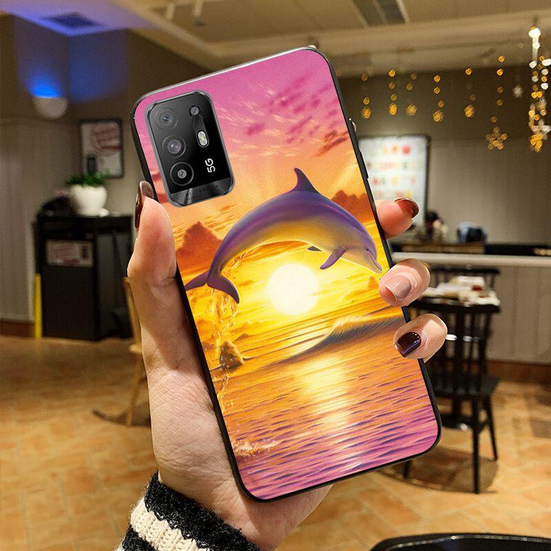 Funda Dance Of Dolphin Phone Cover For OPPO A74 A94 5G A3S A5 A5S A9 A12 A15 A15S A52 A53 A53S A72 A73 2020 A91 5G Cases Coque