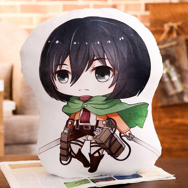 On Titan Attack Manga Peripheral Plush Doll Eren Mikas Cushion Toys Stuffed