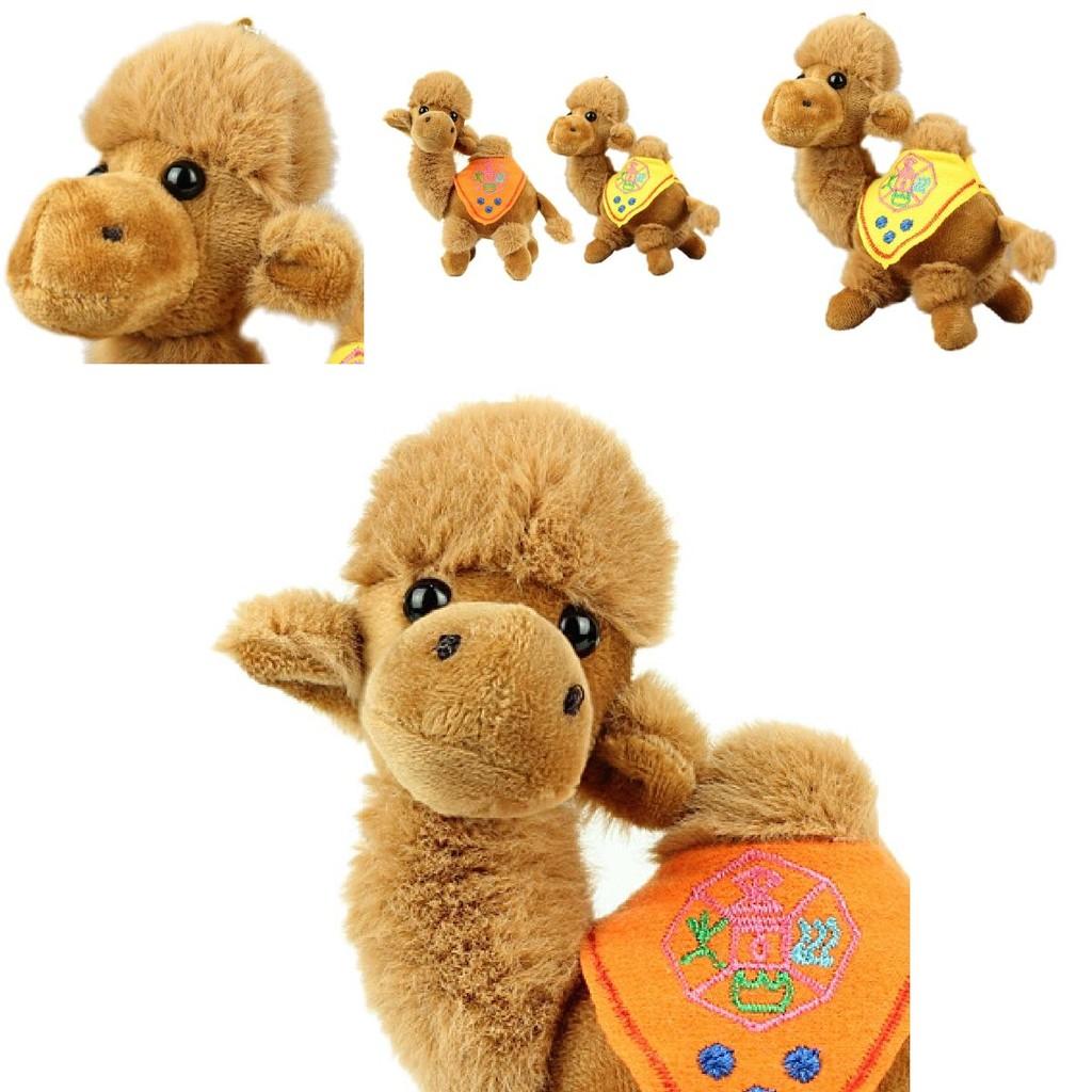 Adorable Desert Camel Plush Toy Soft Stuffed Animal Souvenir For Kids 15cm Pp Cotton