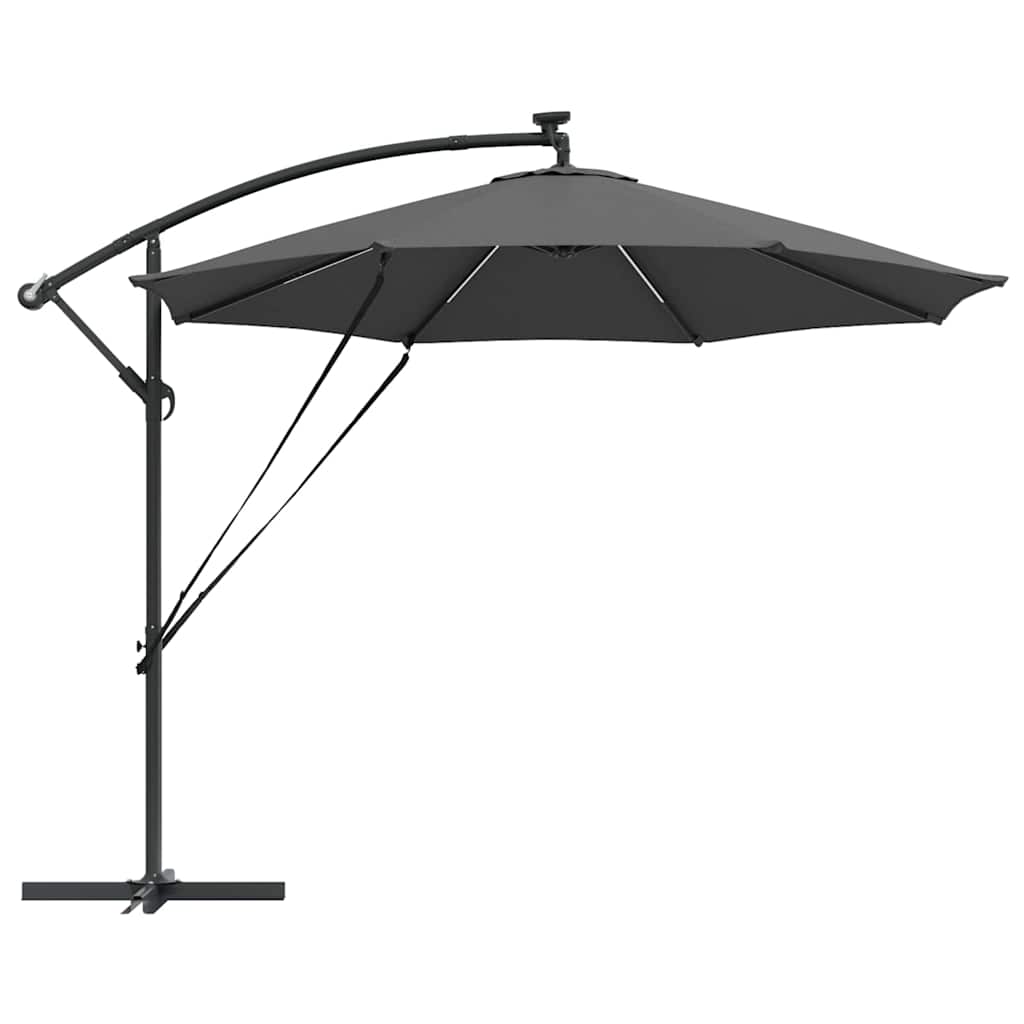 Anthracite LED Strip Sun Umbrella 294 X 294 X 248 Cm