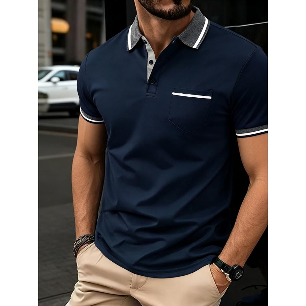Men's New Summer Casual Short Sleeved Breathable Fashionable Polo Shirt