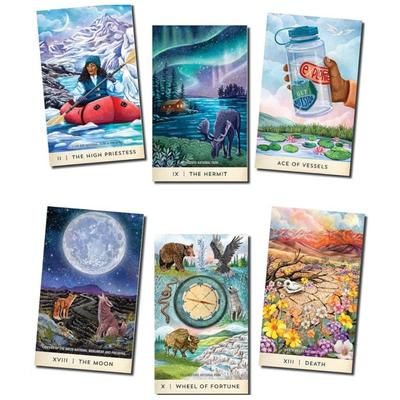 12x7cm Tarot for The Great Outdoors Paper Manual Card Games 78-Card Deck Centered On Favorite Places and Pastimes