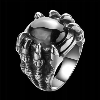 Gothic Signet Ring Dark Stone 395