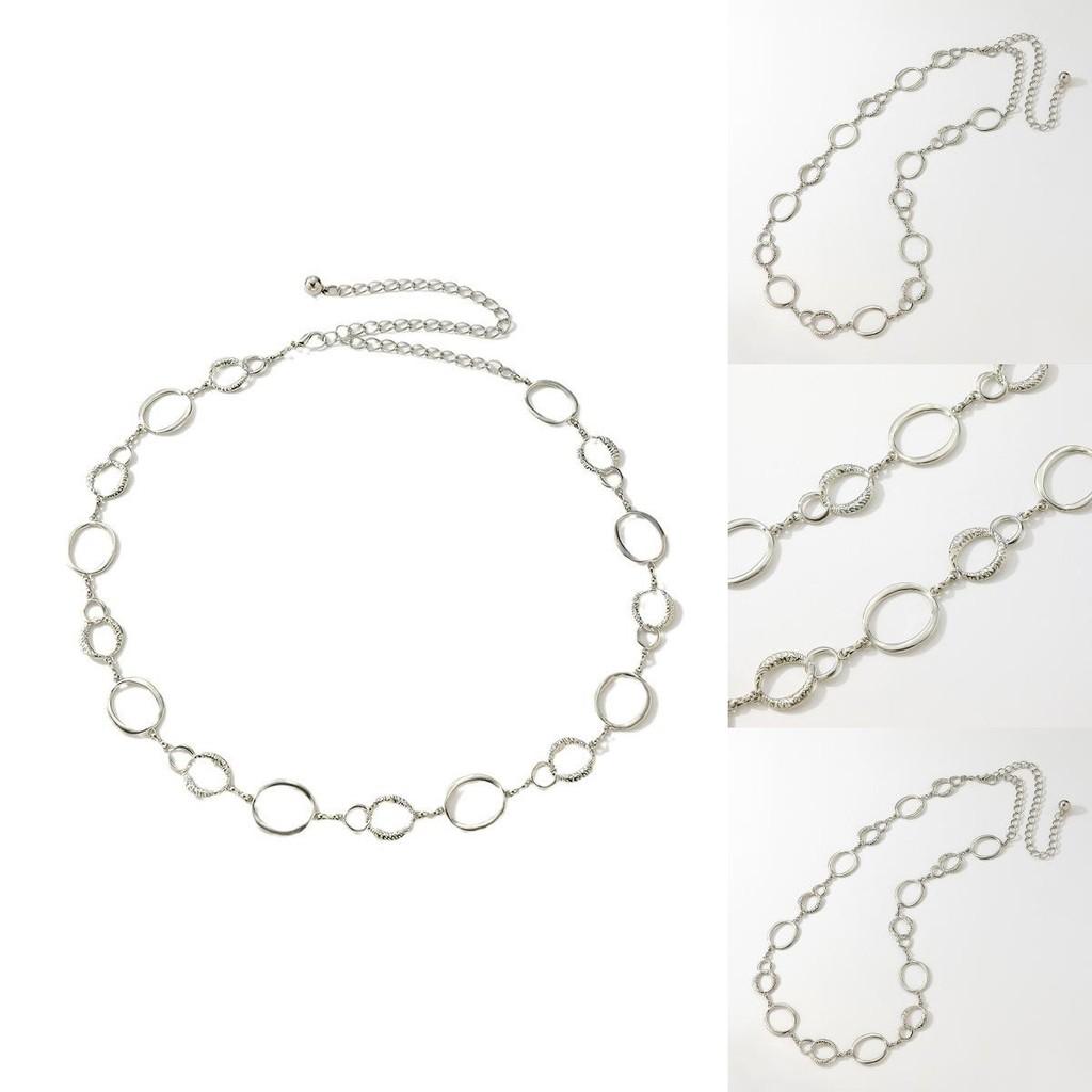 Geometric Alloy Waist Chain For Women With Adjustable Lobster Clasp Summer Accessory
