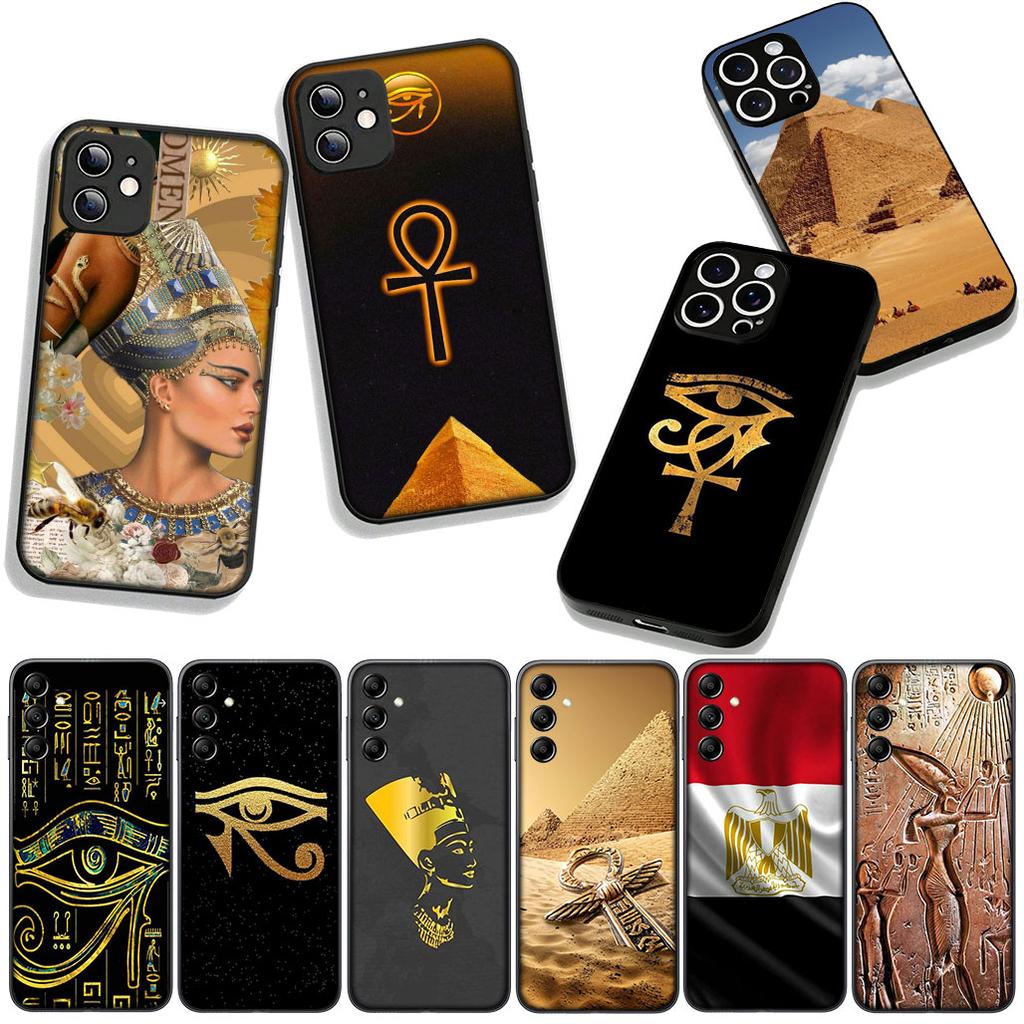 Anubis Ankh Egypt Nefertiti Flag for Samsung Galaxy A25 A37 A57 A12 A14 A31 A50 A51 A70 A71 A72 A21S A04 M15 Note 20 9 8 10 Case
