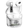 Écouteurs Sans Fil Bluetooth - CGV - URBAN GHOST (Blanc) - Autonomie 30h - Contrôle Tactile - TWS