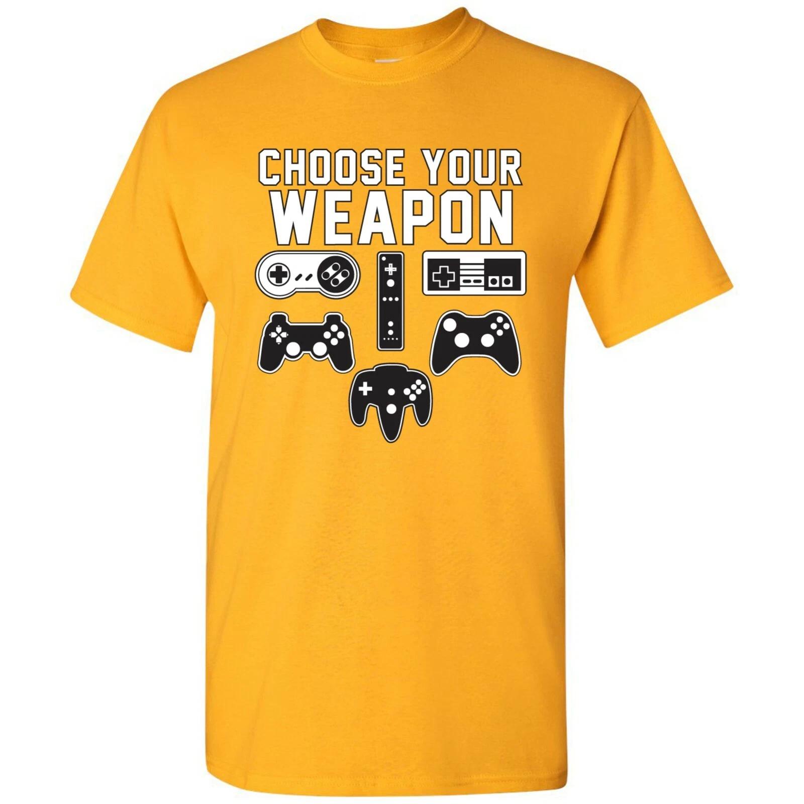 Choose Your Weapon - Gamer Basic Cotton T-Shirt S
