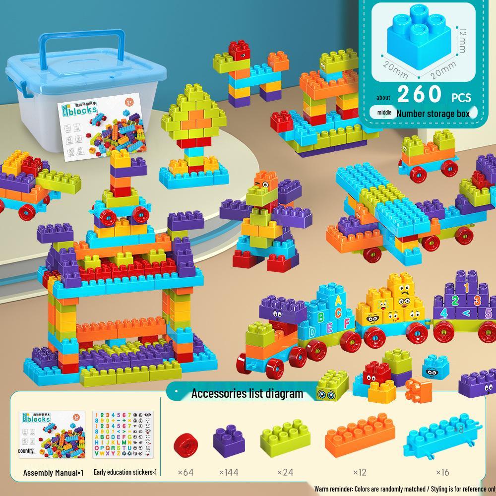 Bloques de Construcción Clásicos de Colores para Niños - Juguetes de Educación Temprana para Edades 3-6