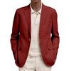 2026 New Spring and Autumn Men's Long-Sleeve Turn-Down Collar Faux-Pocket Business Casual Blazer