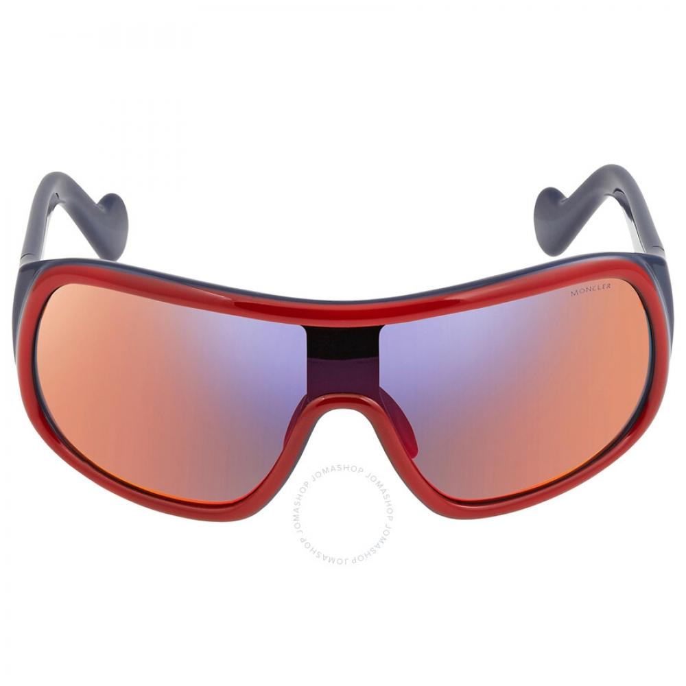 

Moncler Red Multicolor Shield Unisex Sunglasses ML0048 68C 00
