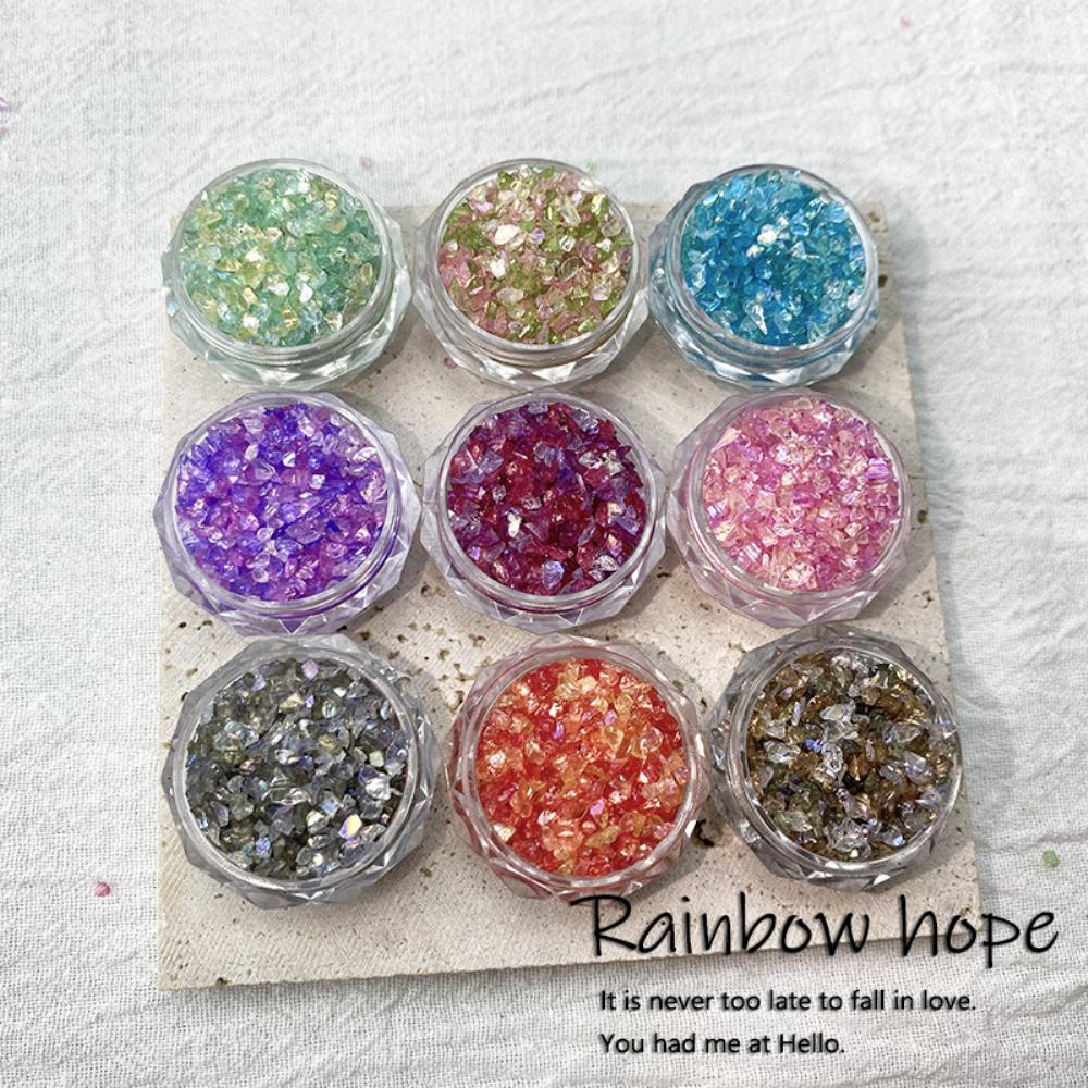 Nail Art 3D High Quality Broken Glass Fashion Charm Gravel Glitter Rhinestone DIY Nail Accessories Decoration