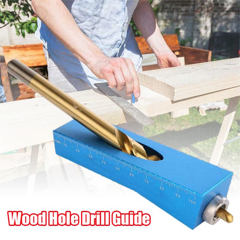 Mini Size One-Handed DIY Carpenter Tool 15 Degree Hole Angle Drilling Locator Aluminum Woodworking Guide