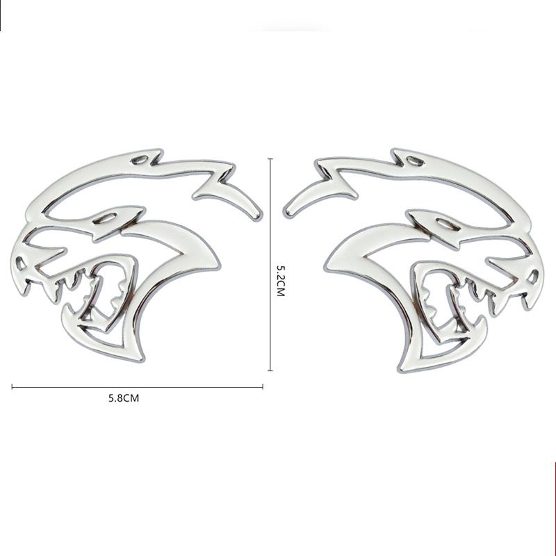 Leopard Head Badge Sticker Front Grill Side Fender Rear Trunk Emblem Decal Cars Accessories
