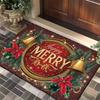 Christmas Santa Gifts Entrance Welcome Door Mat Non-slip Indoor Home Decor Foot Rug for Living Room Porch