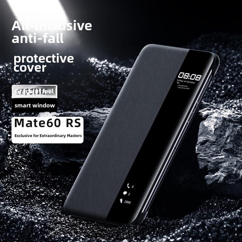 Smart Sleep Window Flip Case for Mate60RS: Full Coverage Anti-Fall Protection