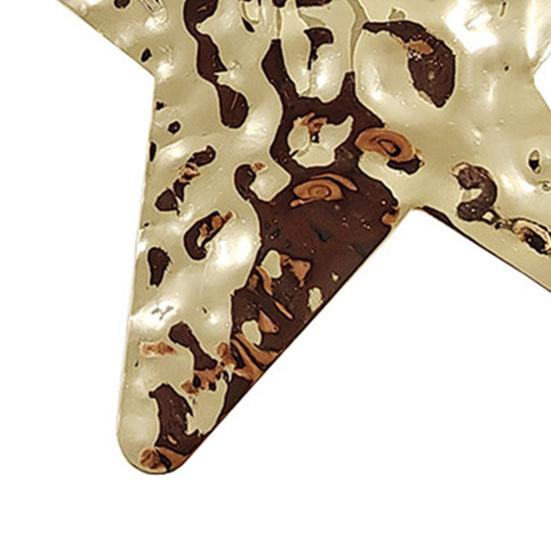 Hairpin Five-Pointed Star Shape Hair Clip Exaggerated Metal Texture Side Bang Hair Pin Fade-Resistant Hair Accessory