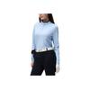 FILA Golf Series Knitted Comfortable Versatile Long Sleeve T-Shirt Women tops Afternoon-Blue A11W445202F-LB