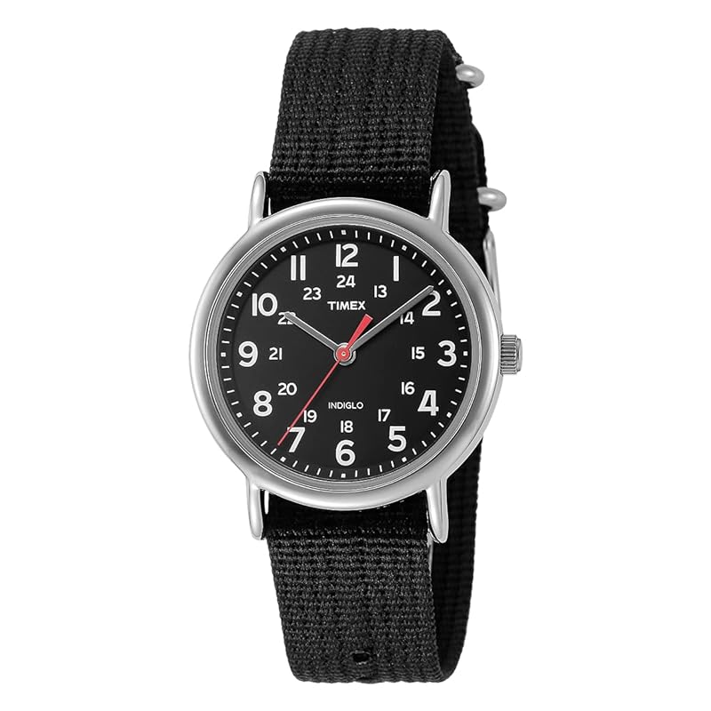 

[Timex] watch weekender T2N647 men s TIMEX brass mineral glass nylon black -