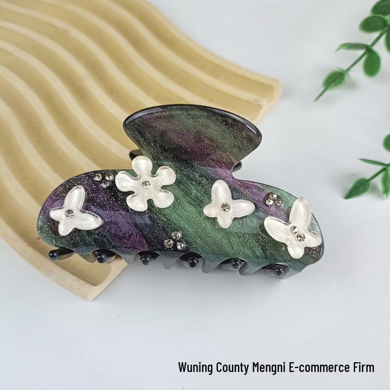 

Starfish and Shark Rhinestone Hair Clip with Shell and Small Fish Appliques