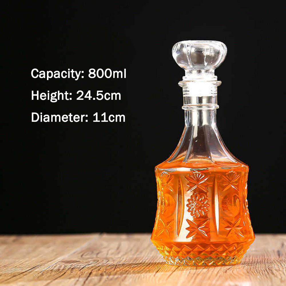 Carving glass wine bottle, Whiskey red wine liquor wine separator, Wine cabinet decoration, Empty wine bottle, 8000/1000ML