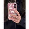 Small Fresh Garden Cat Apple 17Pro Mobile Phone Case IP16 Cat Ears Air Transparent 15 Women 14 Anti-drop 13 Soft Cover