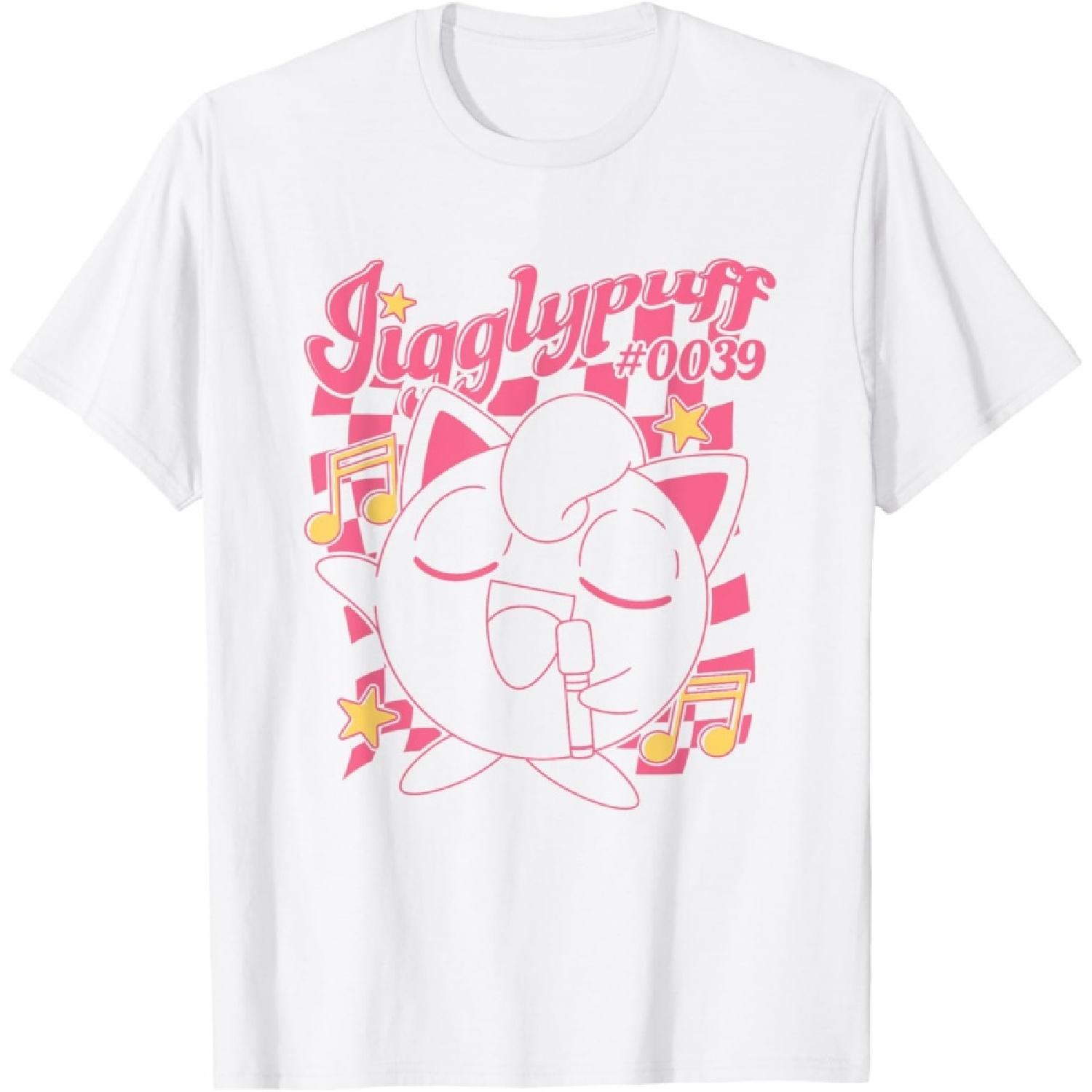 Pokémon Jigglypuff #0039 Musical Poster Retro T-Shirt XXXXXL белый