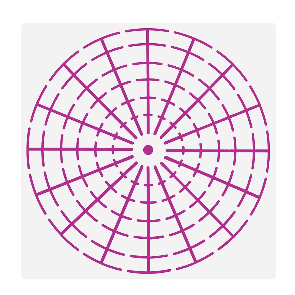 6Pcs Plastic Dot Painting Tool White Target Pattern Reusable Segment Art Projects