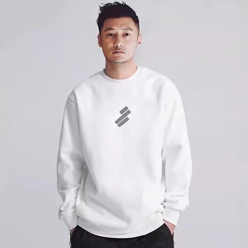 Amerykańskie miękk przeciwzmarszczkowe męskie uliczne sportowe codzienne oddychające luźne modne wygodne bluzki z długim rękawem