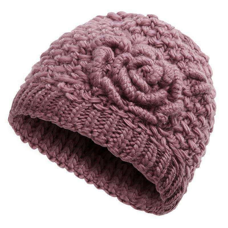 Medium and Old Hats for Women, Piled and Thickened Old People's Hats In Winter, Warm Mother Hats, Old Women's Autumn Knitted Wool Hats