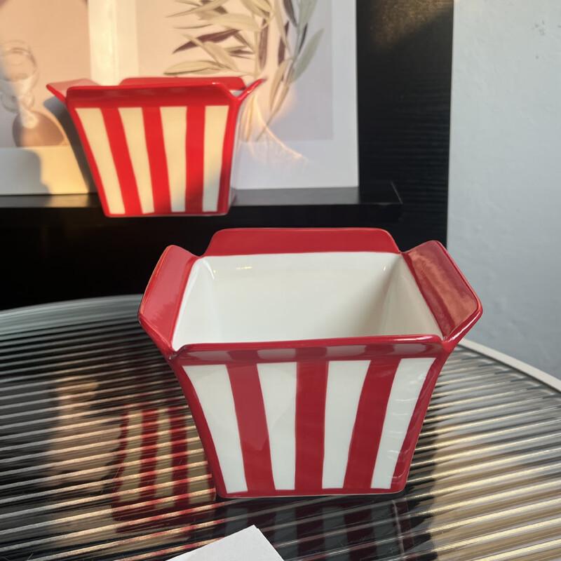 Deou Starlight Ceramic Striped Serving Bowl