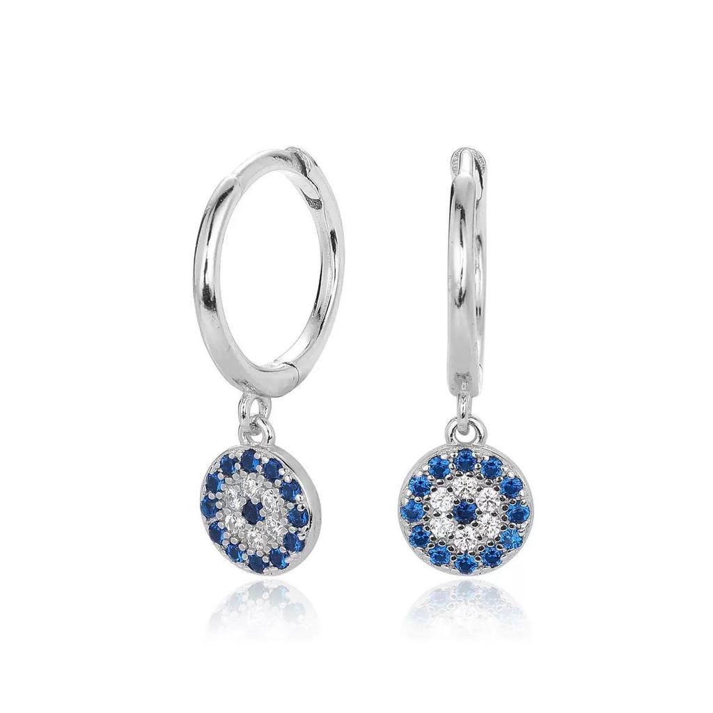 Sterlingsilber Zirkonbesetzter Teufelsauge Ear Cuff - Eleganter Europäischer & Amerikanischer Stil Ohrring