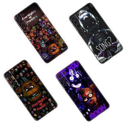 Five-Nights-At-Freddys Schwarze Silikon-Handyhülle für Samsung Galaxy S23 S21 S20 FE S24 S22 Ultra S10E S10 S9 S8 Plus