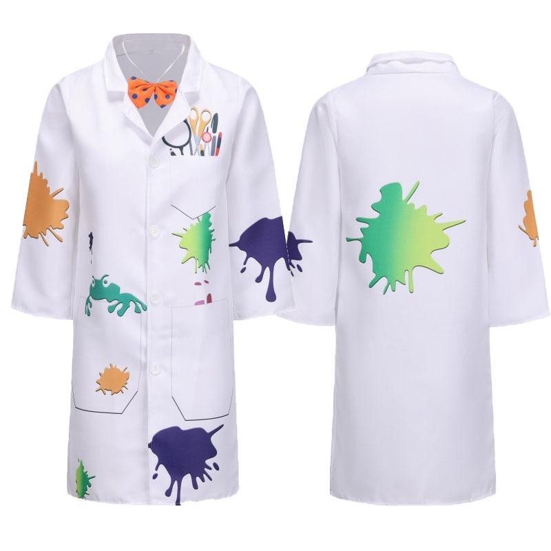 Mad Scientist Kids Scientist Fun Lab White Coat Frankenstein Professional Performance Costume