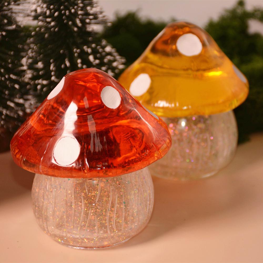 Cute Candle Jar Silicone Mold Handmade Mushroom Crystal Epoxy Plaster Jewelry Gift Box Craft Molds Concrete Storage Box Making